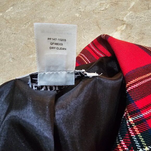 Vintage Women's Pendleton Petite Tartan Plaid Virgin Wool Zip Jacket Size 12 USA - Picture 7 of 8